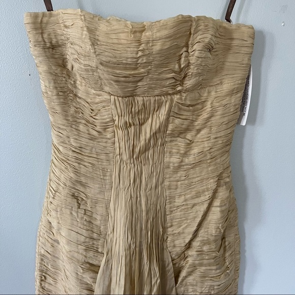 NWT Andy The Anh Pleated Silk Empire Sheath Cocktail Dress • 4 - Picture 3 of 14